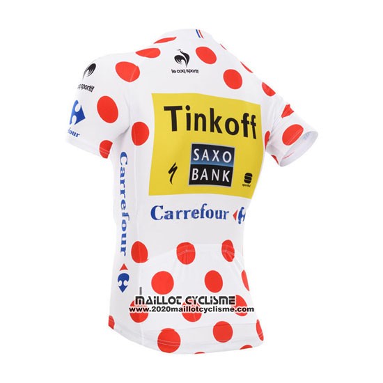2014 Maillot Ciclismo Saxobank Lider Blanc et Rouge Manches Courtes et Cuissard